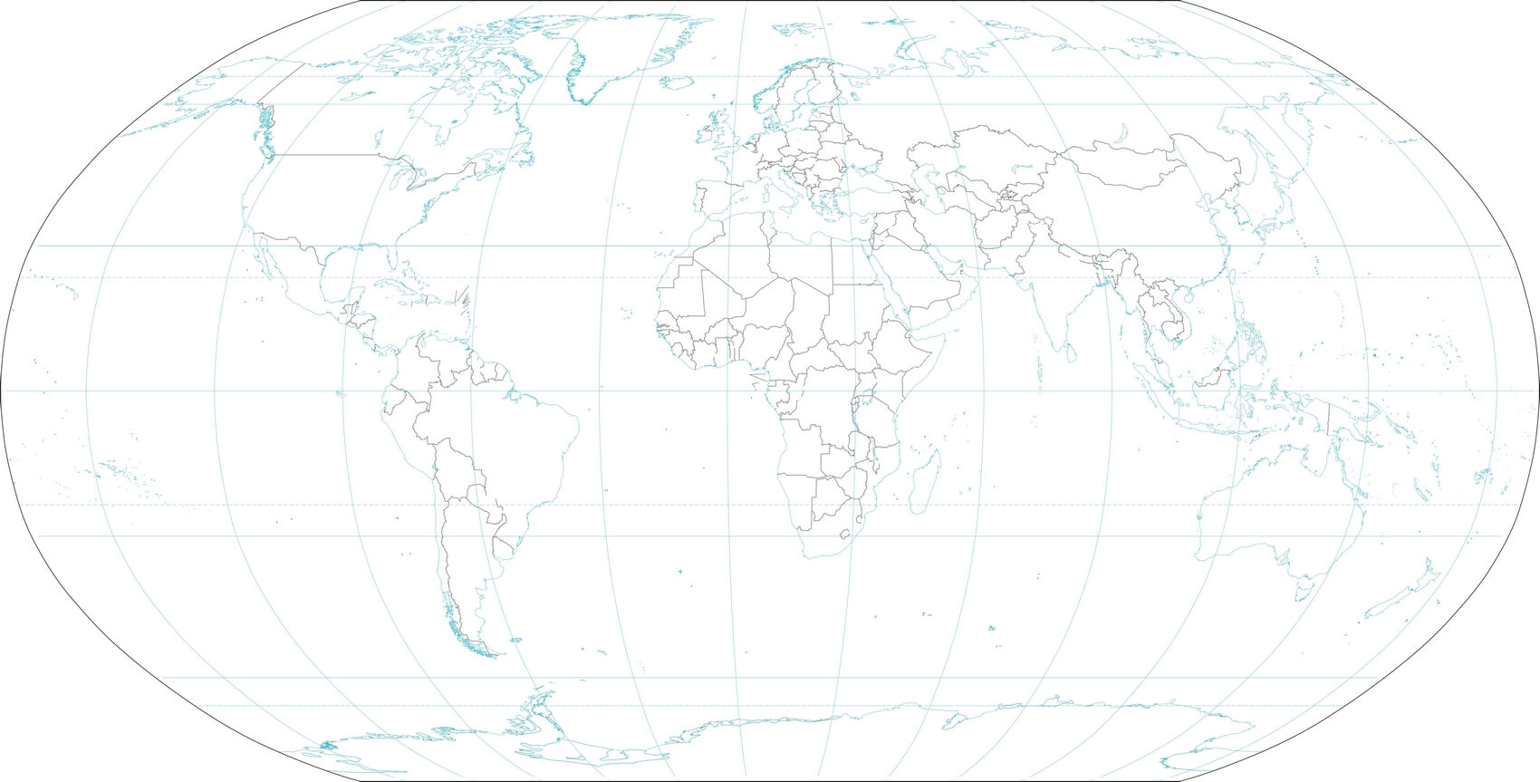 Leere Weltkarte grenzt an den Landeskontinent